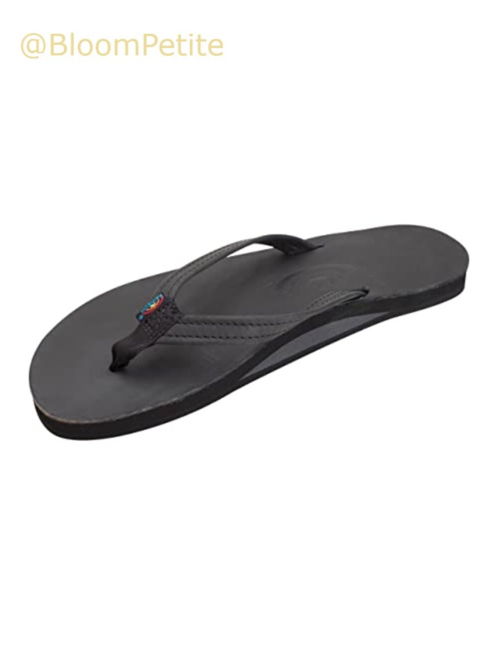 Rainbow Sandals Single Layer Leather Flip Flop Narrow Strap